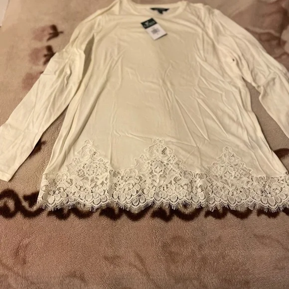 Lauren By Ralph Lauren Petite Long Sleeves With Lace - Picture 6 of 13